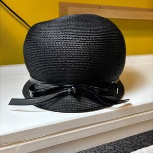 Vintage Marshall Field & Company Hat Bar Black Woven Hat Bow Mid Century